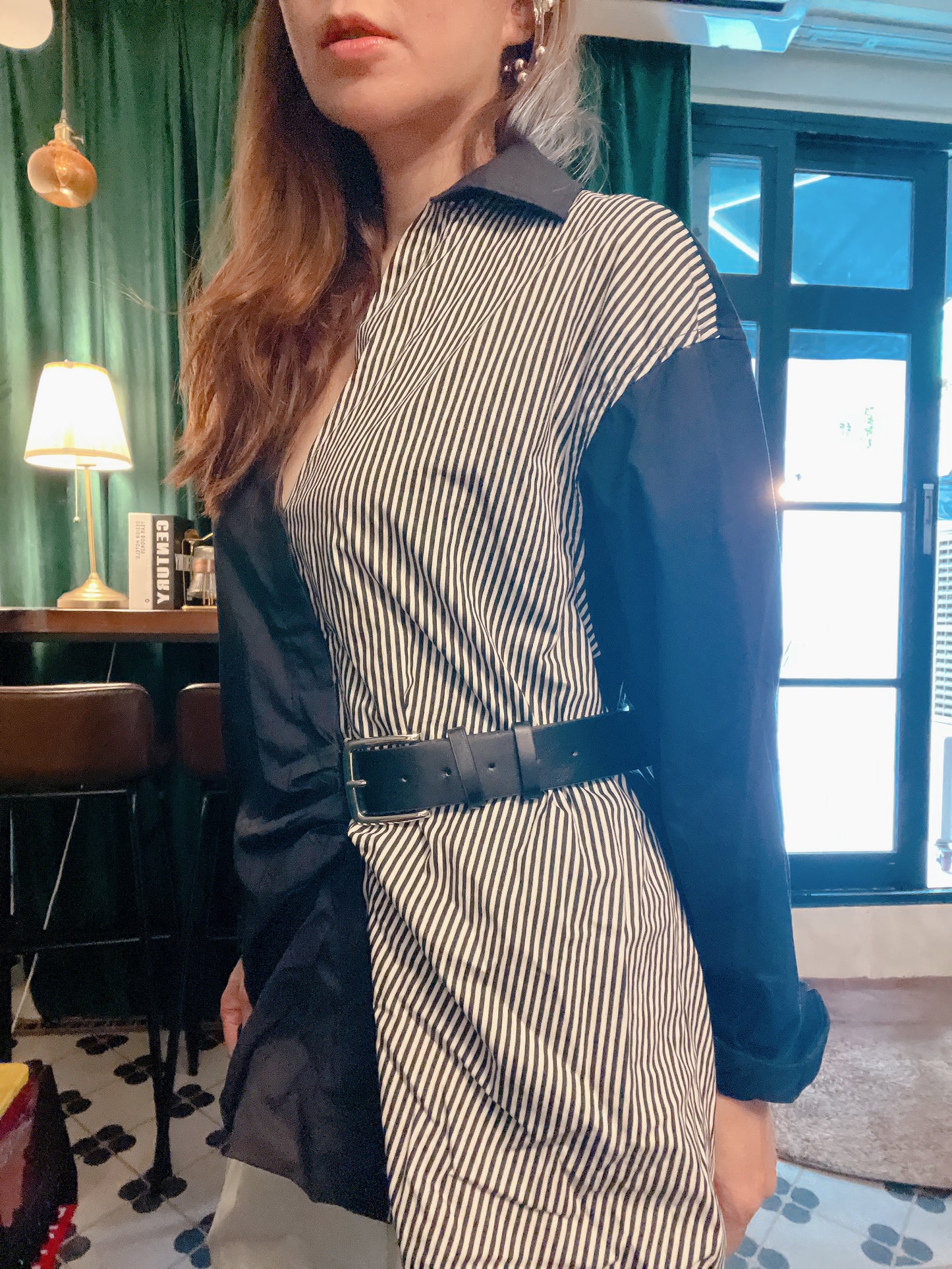 PER ME MIXED FABRIC SHIRT