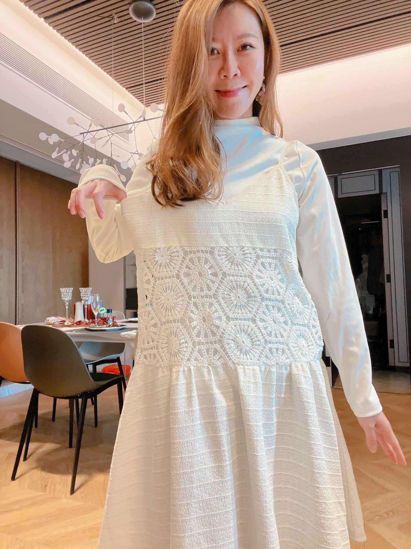 PER ME CROCHET DRESS WITH TOP