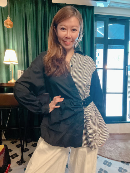 PER ME MIXED FABRIC SHIRT