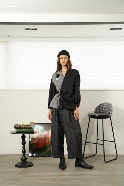 PER ME MIXED FABRIC SHIRT