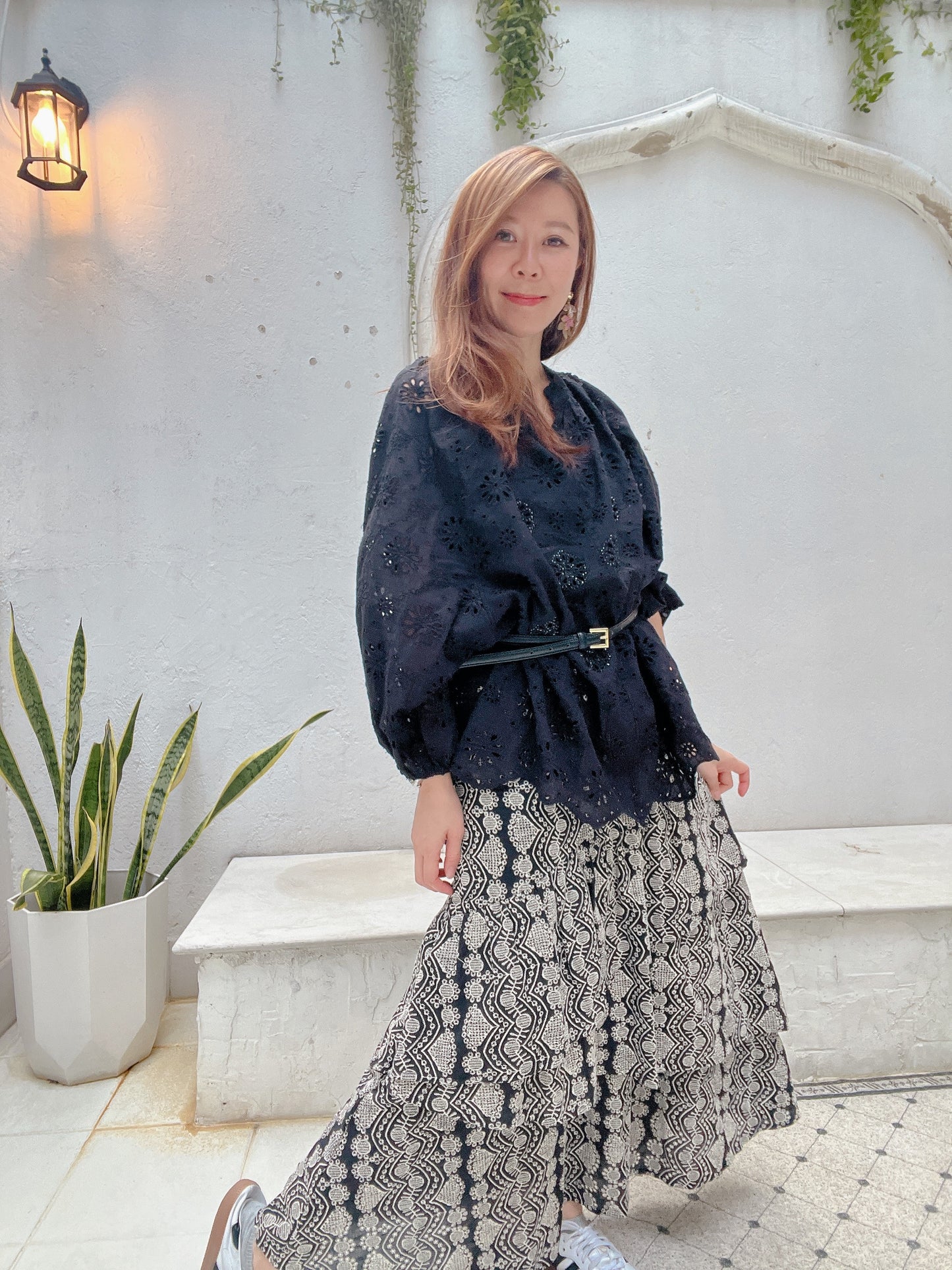 CRYSTALS EMBROIDERY TOP