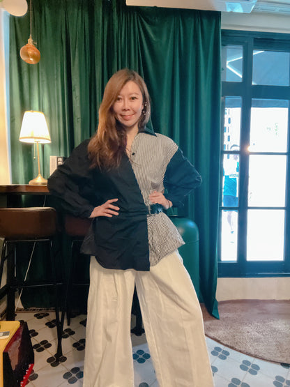 PER ME MIXED FABRIC SHIRT