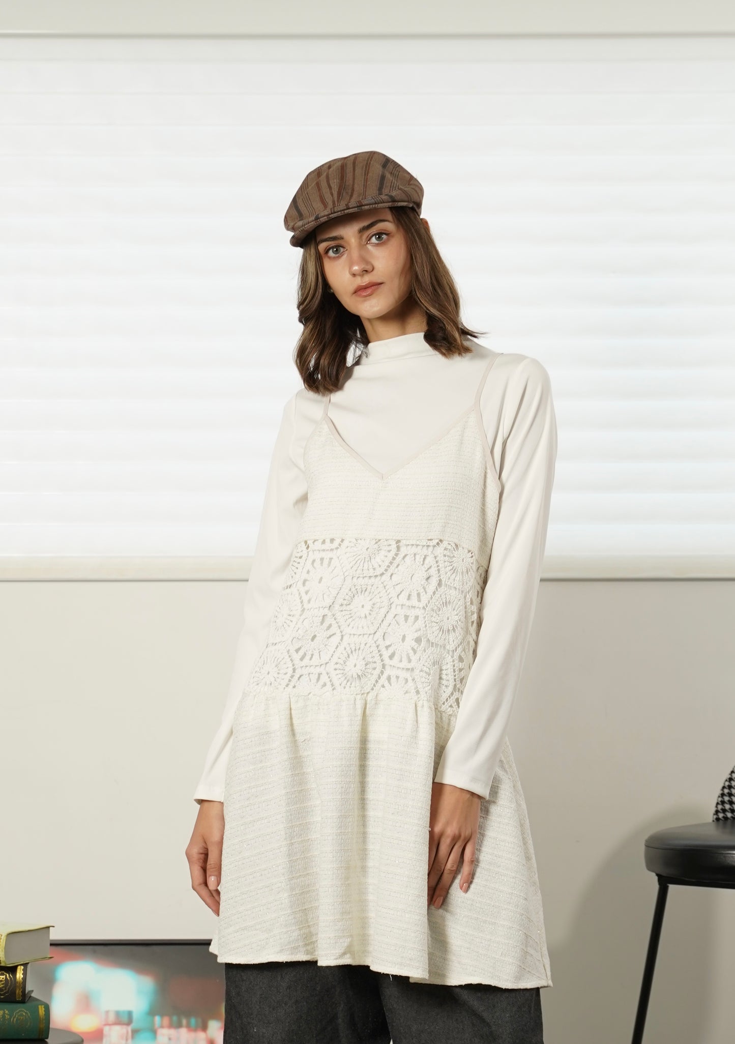 PER ME CROCHET DRESS WITH TOP