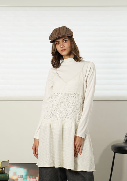 PER ME CROCHET DRESS WITH TOP