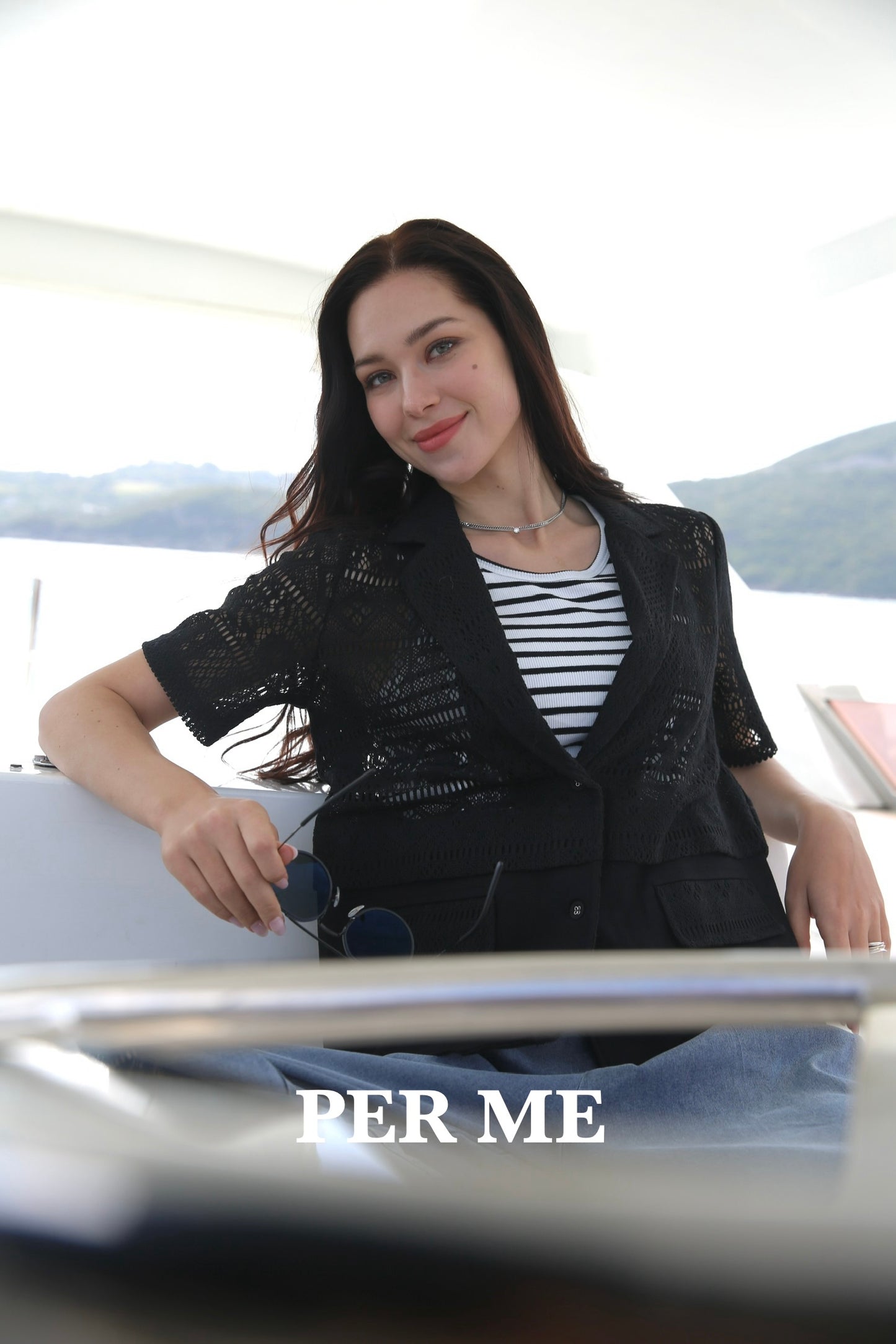 LACE MIXED COTTON BLAZER