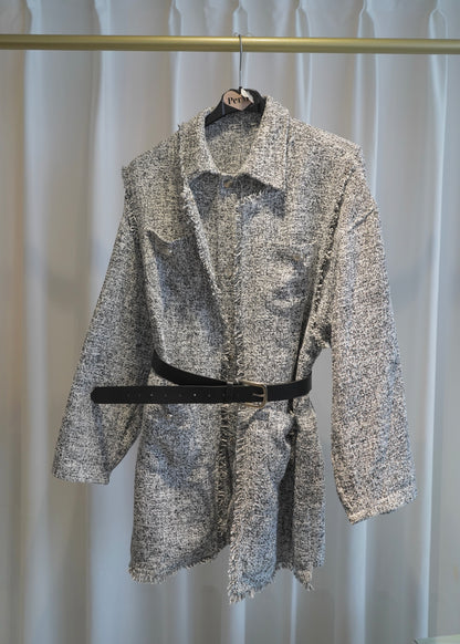 PER ME DOUBLE LAYER LIGHT WEIGHT TWEED COAT
